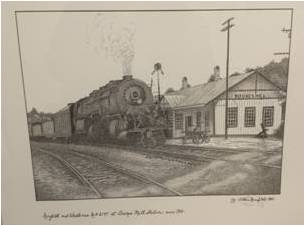 Northfolk and Western at Boones Mill Train Station